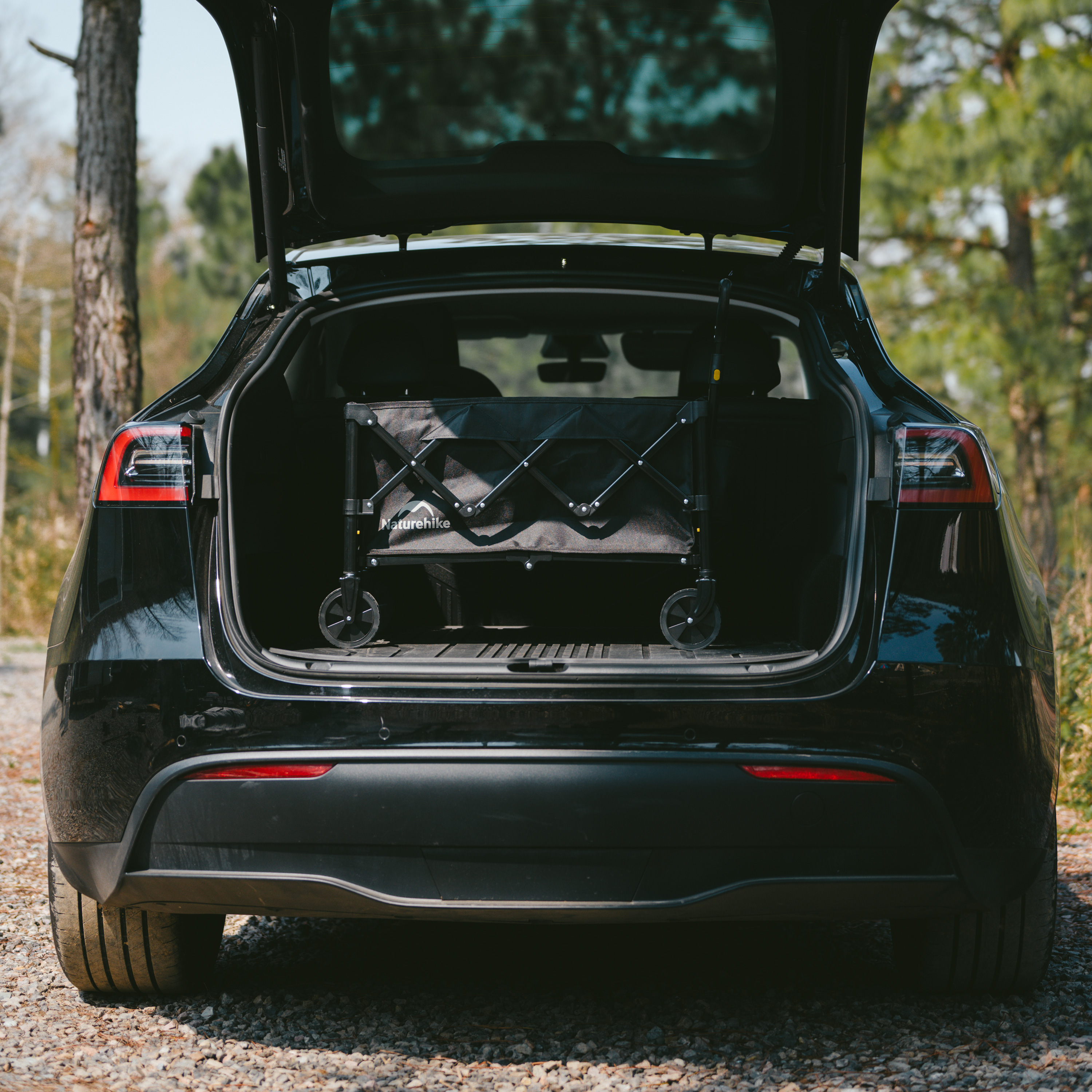 Naturehike skládací přepravní vozík na kolečkách Smart 6 kg - černý